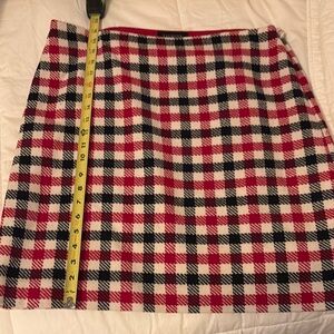 Talbots Red and Black A-Line Mini Skirt for Casual Wear